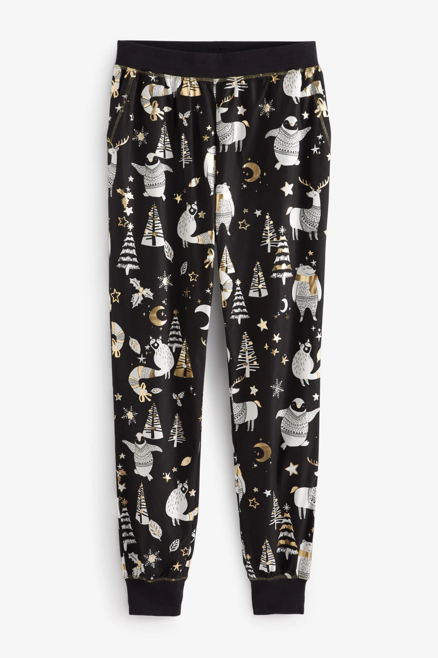 Schwarz/weiß - Next Matching Damen Pyjama Mit Waldtieren, Familienkollektion 7 Schwarz/weiß - Next Matching Damen Pyjama Mit Waldtieren, Familienkollektion – Bild 7