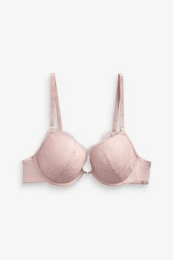 Pink - Savannah Miller X Next Tief Ausgeschnittener Spitzen-BH -Next Geschäft M33332s