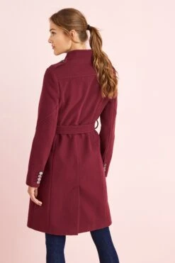 Next Wickelmantel Mit Weitem Stehkragen, Gürtel Und Knopfleiste Vorne -Next Geschäft M96 129s4