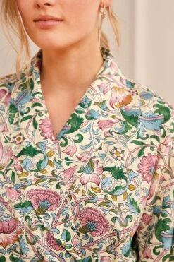 Rosa Mit Floralem Muster - Morris & Co. At Next Leichter Morgenmantel -Next Geschäft T14526s4