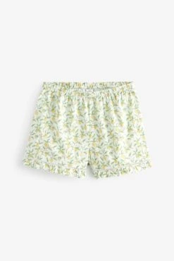 Weiß, Zitronen - Morris & Co. At Next Kurzer Pyjama Aus Webstoff, Schwarz/Marineblau -Next Geschäft T44564s4