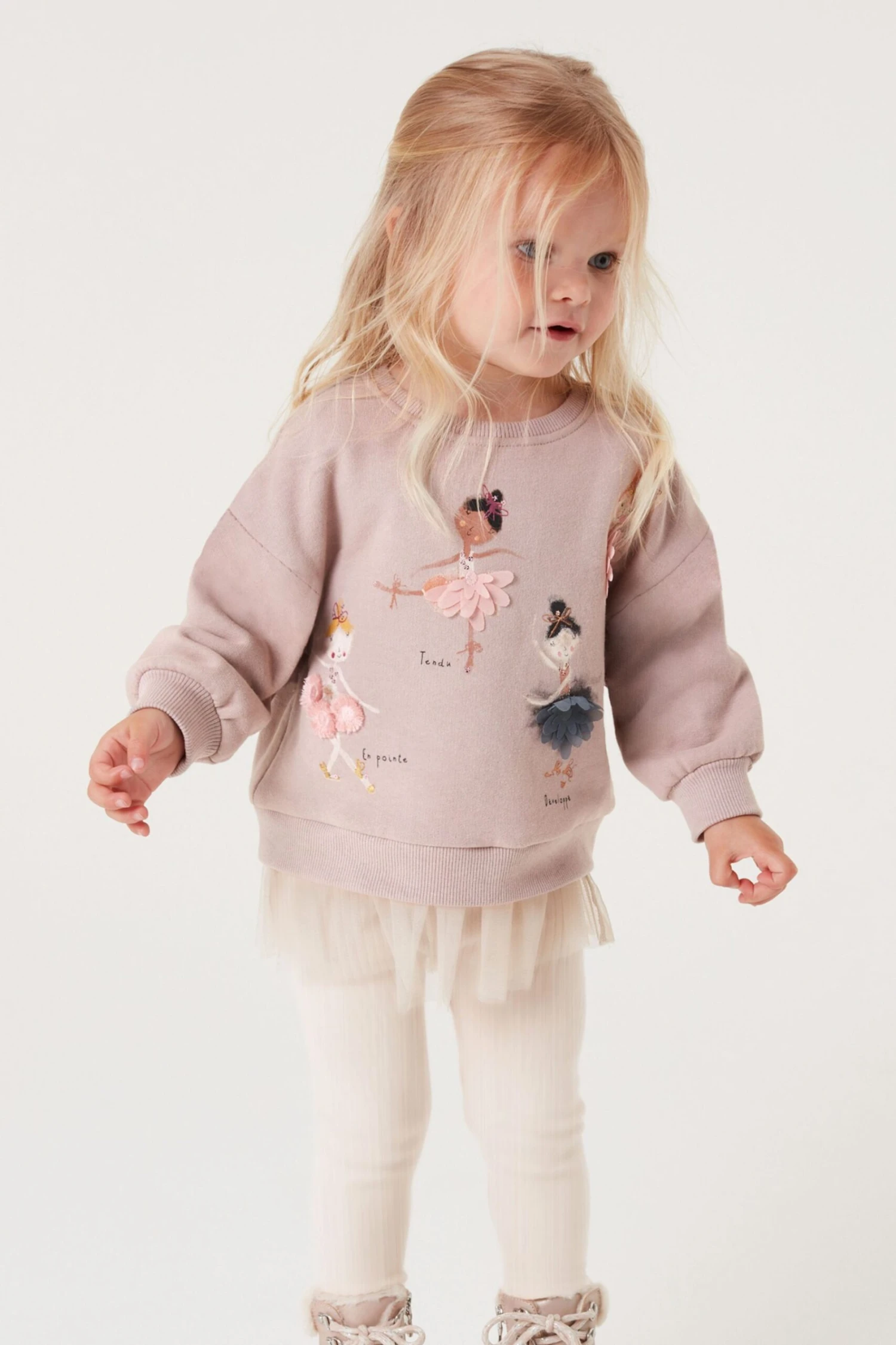 Pink - Next Sweatshirt Aus Netzstoff Mit Ballerinamotiv Und Leggings Im Set (3 Monate Bis 7 Jahre) 1 Pink - Next Sweatshirt Aus Netzstoff Mit Ballerinamotiv Und Leggings Im Set (3 Monate Bis 7 Jahre)