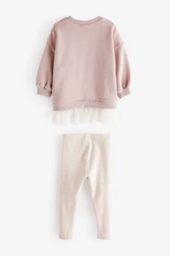 Pink - Next Sweatshirt Aus Netzstoff Mit Ballerinamotiv Und Leggings Im Set (3 Monate Bis 7 Jahre) 9 Pink - Next Sweatshirt Aus Netzstoff Mit Ballerinamotiv Und Leggings Im Set (3 Monate Bis 7 Jahre) -Next Geschäft T68369s5