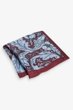 Bungunderrot/Marineblau, Bachelors Button - Morris & Co At Next Signature Set Mit Krawatte Und Einstecktuch -Next Geschäft T69049s3