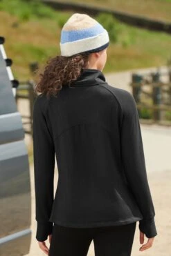 Schwarz - Next Elements Angerautes Thermo-Top Mit Halbem Reißverschluss -Next Geschäft T75 560s3