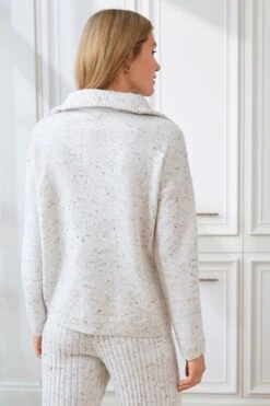 Ecru Creme - Next Strickpullover Mit Troyer-Kragen Und Noppen -Next Geschäft T76917s4