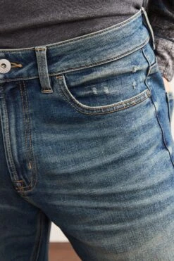 Blaue Vintage-Waschung - Next Motion Flex Stretch-Jeans In Straight Fit -Next Geschäft T80 137s6