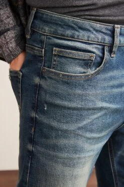 Blaue Vintage-Waschung - Next Motion Flex Stretch-Jeans In Straight Fit -Next Geschäft T80 137s7