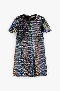 Next Glitzerndes Partykleid Aus Velours Mit Pailletten (3-16yrs) -Next Geschäft T99482s6