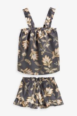 Anthrazitgrau - Next X Savannah Miller Pyjama Aus Baumwolle -Next Geschäft U02240s6