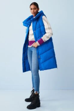 Next Lange, Wattierte Weste Mit Kapuze