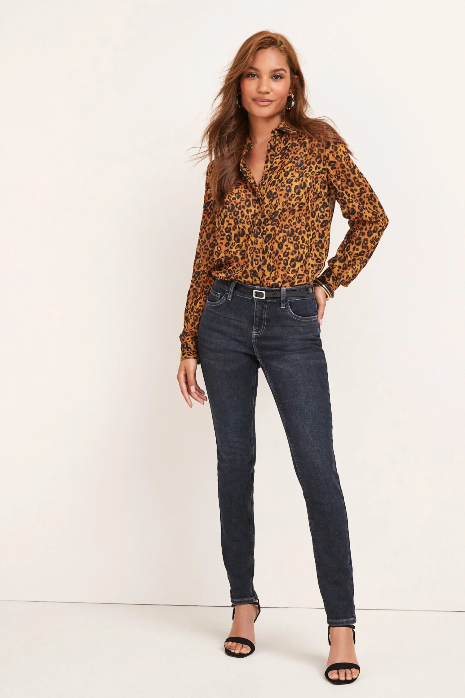 Animalprint Mit Glitzereffekt - Next Langärmeliges, Transparentes Hemd Mit Print 2 Animalprint Mit Glitzereffekt - Next Langärmeliges, Transparentes Hemd Mit Print – Bild 2