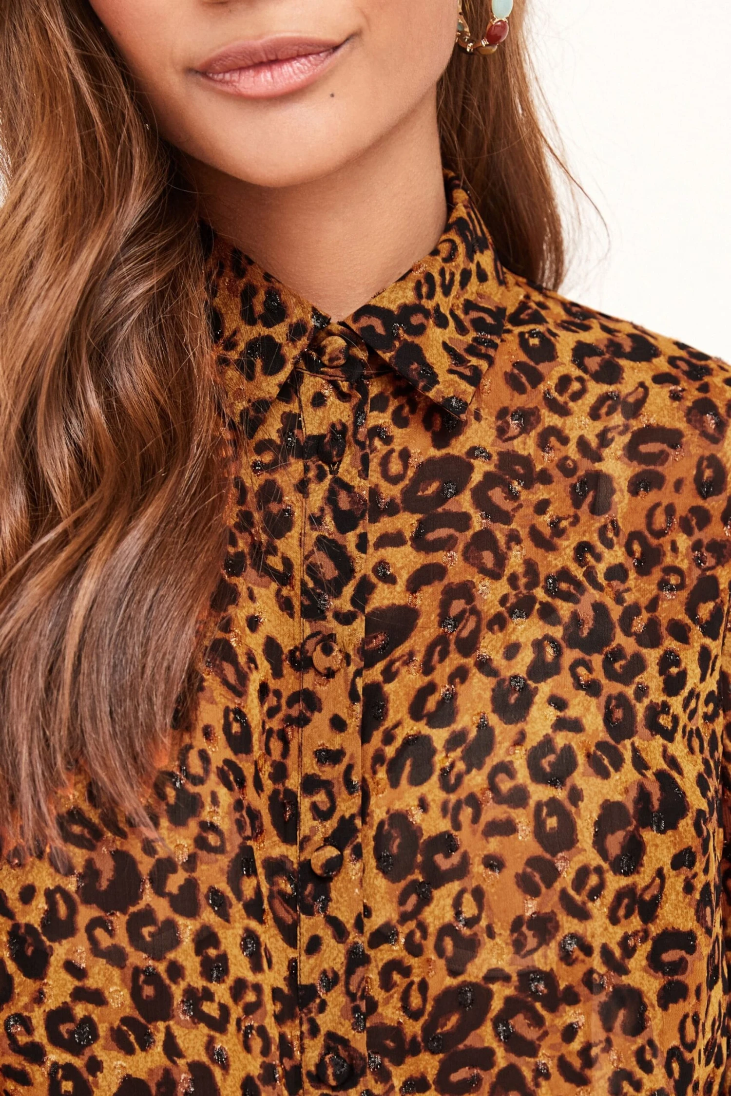 Animalprint Mit Glitzereffekt - Next Langärmeliges, Transparentes Hemd Mit Print 4 Animalprint Mit Glitzereffekt - Next Langärmeliges, Transparentes Hemd Mit Print – Bild 4