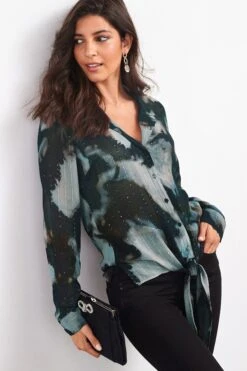 Next Geschäft 19 Next Hemd Mit Pailletten Und Bindeband