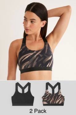 Next Active Sports Crop-Tops Mit Leichtem Halt, 2er-Pack