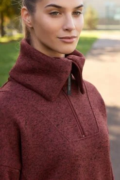 Next Active Sports Outdoor-Sweatshirt Mit RV-Kragen In Strickoptik -Next Geschäft U75 124s3