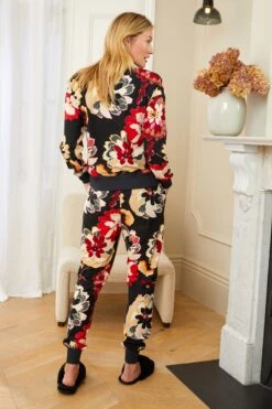 Schwarzes Florales Muster - Next Superweicher Kuscheliger Pyjam -Next Geschäft U81 930s3