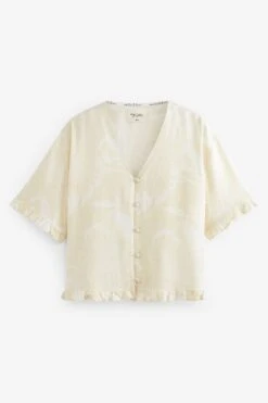 Next Pyjama Kurzer Schlafanzug Aus Leinengemisch (2 Tlg)