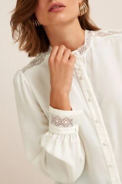 Next Langarmbluse »Bluse Mit Spitzeneinsatz« (1-tlg) -Next Geschäft b3786f53 df84 59b5 b019 9d1d9d40d110