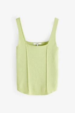 Next Stricktop Stricktop Mit Eckigem Ausschnitt Und Schnürung (1-tlg)