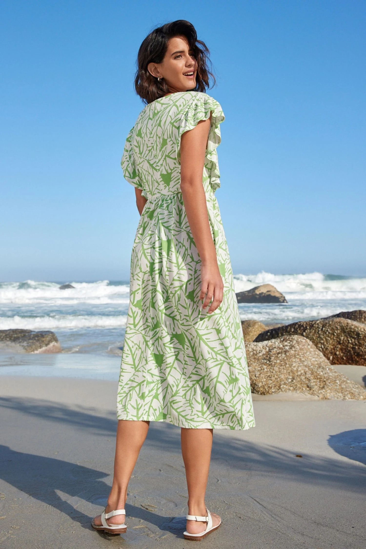 Next Sommerkleid »T-Shirt-Sommerkleid Mit Rüschenärmeln« (1-tlg) 3 Next Sommerkleid »T-Shirt-Sommerkleid Mit Rüschenärmeln« (1-tlg) – Bild 3